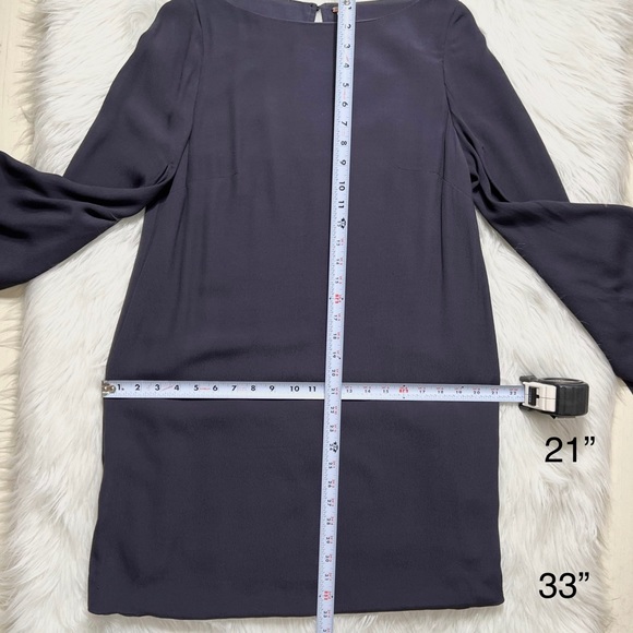 Free People Navy Blue Draped Kimono Split Short Sleeve Shift Mini Dress XS - Picture 11 of 11